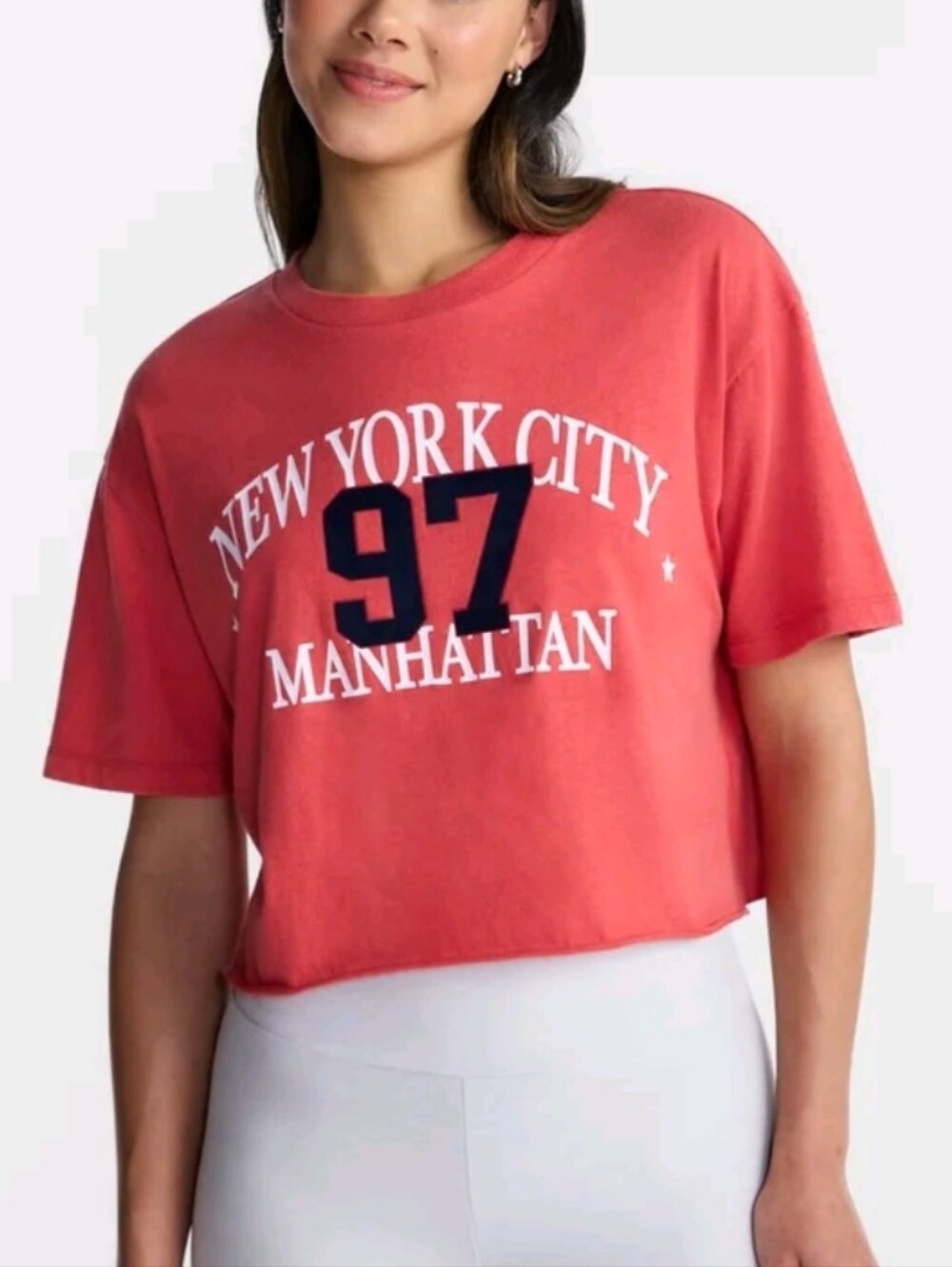 Cropped New York City '97 Manhattan Graphic Tee - Size Small NWT